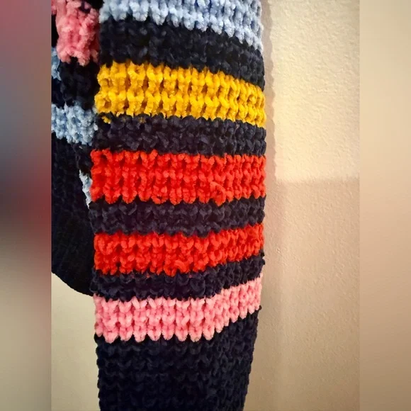 Thereabouts Girls Knit Velour Rainbow Cropped Sweater Size L - Picture 5 of 6